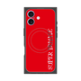 プレミアムスクエアケース with MagSafe［ SUPER PRIVATE - ロゴ - Red ］