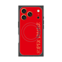 プレミアムスクエアケース with MagSafe［ SUPER PRIVATE - ロゴ - Red ］
