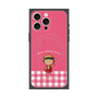 プレミアムスクエアケース with MagSafe［ ちびまる子ちゃん - ピンクチェック ］