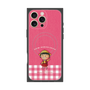 プレミアムスクエアケース with MagSafe［ ちびまる子ちゃん - ピンクチェック ］