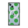 プレミアムスクエアケース with MagSafe［ シンプルドット - Green ］