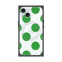 プレミアムスクエアケース with MagSafe［ シンプルドット - Green ］
