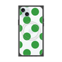 プレミアムスクエアケース with MagSafe［ シンプルドット - Green ］