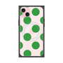 プレミアムスクエアケース with MagSafe［ シンプルドット - Green ］
