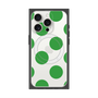 プレミアムスクエアケース with MagSafe［ シンプルドット - Green ］
