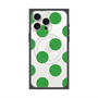 プレミアムスクエアケース with MagSafe［ シンプルドット - Green ］