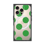 プレミアムスクエアケース with MagSafe［ シンプルドット - Green ］