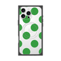 プレミアムスクエアケース with MagSafe［ シンプルドット - Green ］