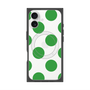 プレミアムスクエアケース with MagSafe［ シンプルドット - Green ］