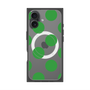 プレミアムスクエアケース with MagSafe［ シンプルドット - Green ］