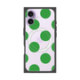 プレミアムスクエアケース with MagSafe［ シンプルドット - Green ］