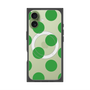 プレミアムスクエアケース with MagSafe［ シンプルドット - Green ］