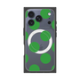 プレミアムスクエアケース with MagSafe［ シンプルドット - Green ］