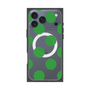 プレミアムスクエアケース with MagSafe［ シンプルドット - Green ］