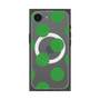 プレミアムスクエアケース with MagSafe［ シンプルドット - Green ］