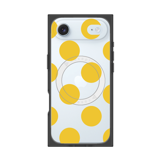 プレミアムスクエアケース with MagSafe［ シンプルドット - Yellow ］