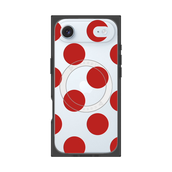 プレミアムスクエアケース with MagSafe［ シンプルドット - Red ］