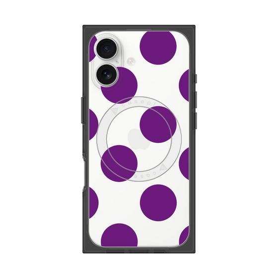 プレミアムスクエアケース with MagSafe［ シンプルドット - Purple ］