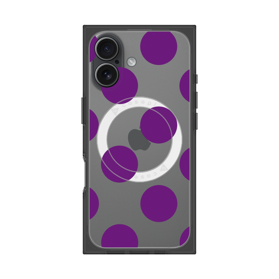 プレミアムスクエアケース with MagSafe［ シンプルドット - Purple ］