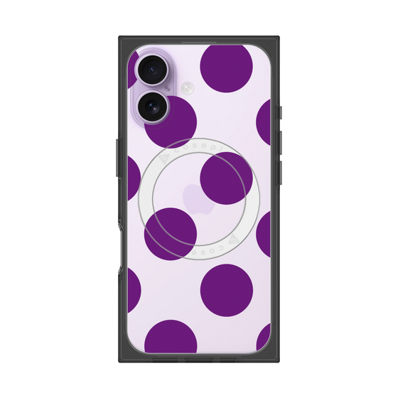 プレミアムスクエアケース with MagSafe［ シンプルドット - Purple ］