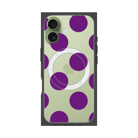 プレミアムスクエアケース with MagSafe［ シンプルドット - Purple ］
