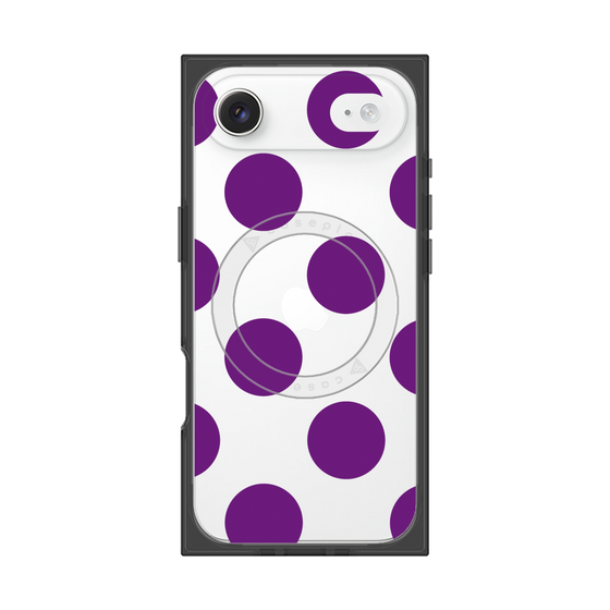 プレミアムスクエアケース with MagSafe［ シンプルドット - Purple ］