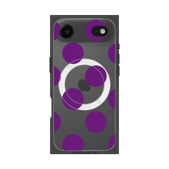 プレミアムスクエアケース with MagSafe［ シンプルドット - Purple ］
