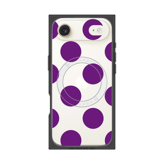 プレミアムスクエアケース with MagSafe［ シンプルドット - Purple ］