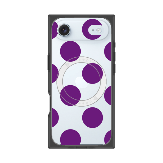 プレミアムスクエアケース with MagSafe［ シンプルドット - Purple ］