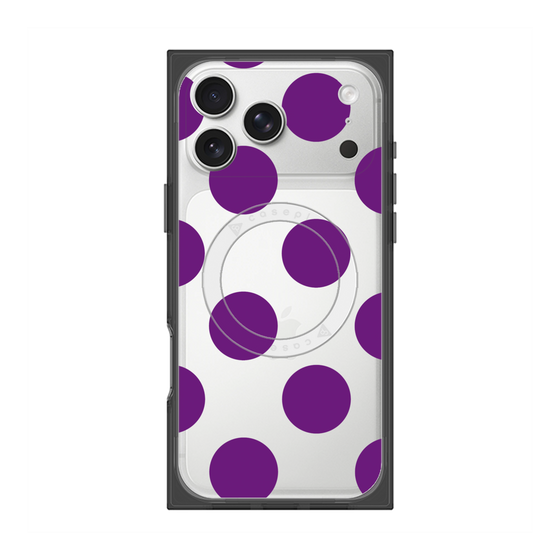 プレミアムスクエアケース with MagSafe［ シンプルドット - Purple ］