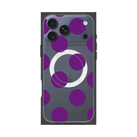 プレミアムスクエアケース with MagSafe［ シンプルドット - Purple ］