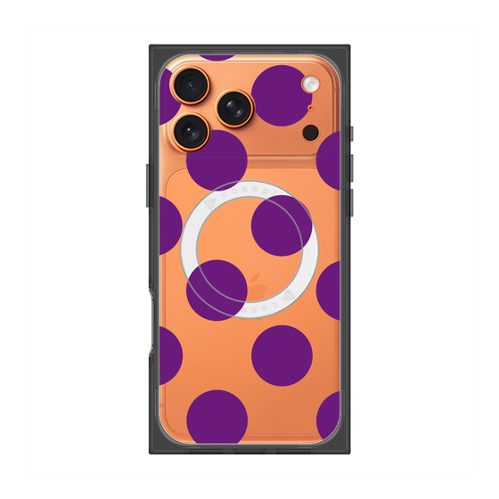 プレミアムスクエアケース with MagSafe［ シンプルドット - Purple ］