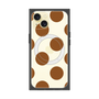 プレミアムスクエアケース with MagSafe［ シンプルドット - Brown ］