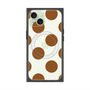 プレミアムスクエアケース with MagSafe［ シンプルドット - Brown ］