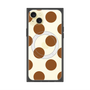 プレミアムスクエアケース with MagSafe［ シンプルドット - Brown ］