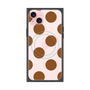 プレミアムスクエアケース with MagSafe［ シンプルドット - Brown ］