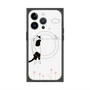 プレミアムスクエアケース with MagSafe［ 夢中に覗く三毛ねこ ］