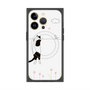 プレミアムスクエアケース with MagSafe［ 夢中に覗く三毛ねこ ］