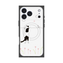 プレミアムスクエアケース with MagSafe［ 夢中に覗く三毛ねこ ］