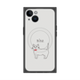 プレミアムスクエアケース with MagSafe［ 蝶ネクタイねこ - White ］