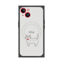 プレミアムスクエアケース with MagSafe［ 蝶ネクタイねこ - White ］