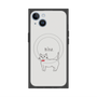 プレミアムスクエアケース with MagSafe［ 蝶ネクタイねこ - White ］