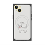 プレミアムスクエアケース with MagSafe［ 蝶ネクタイねこ - White ］