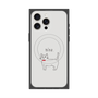 プレミアムスクエアケース with MagSafe［ 蝶ネクタイねこ - White ］