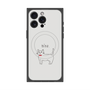 プレミアムスクエアケース with MagSafe［ 蝶ネクタイねこ - White ］