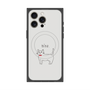 プレミアムスクエアケース with MagSafe［ 蝶ネクタイねこ - White ］