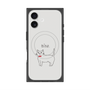 プレミアムスクエアケース with MagSafe［ 蝶ネクタイねこ - White ］