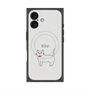 プレミアムスクエアケース with MagSafe［ 蝶ネクタイねこ - White ］