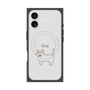 プレミアムスクエアケース with MagSafe［ 蝶ネクタイねこ - White ］