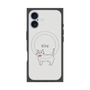 プレミアムスクエアケース with MagSafe［ 蝶ネクタイねこ - White ］